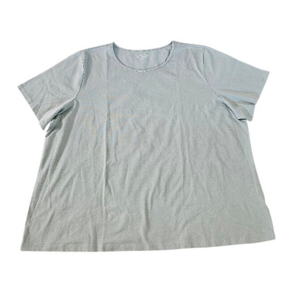 Coldwater Creek T-Shirt Womens 3X Sage Green Short Sleeve Crew Neck Top